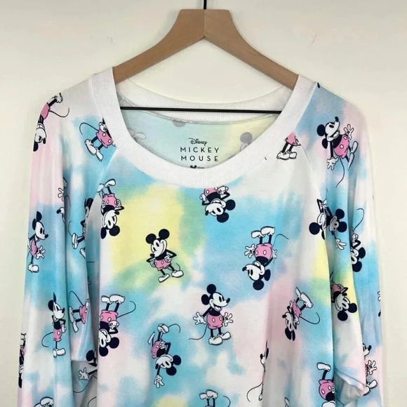 DISNEY Sweatshirt Mickey Mouse Scoop Neck Sweatshirt Plus 3X Disney Shirt 22/24 - Picture 2 of 7